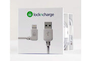 LOCKNCHARGE Lot de 5 cordons USB-A vers Lightning MFi coudés 3 m