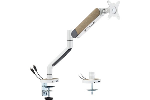 DACOMEX Support de bureau D35-100CG-W 1 écran 17-35", blanc