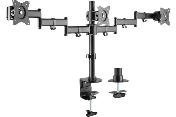 DACOMEX Support de bureau D27-100CG-3 3 écrans 13-27"