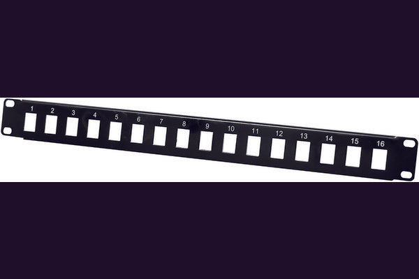 Panneau de brassage 19" 1U 16 ports UTP keystone