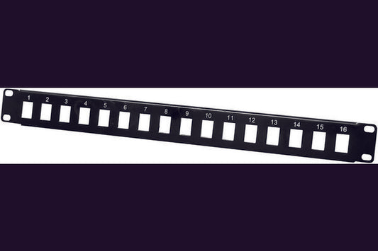 Panneau de brassage 19" 1U 16 ports UTP keystone