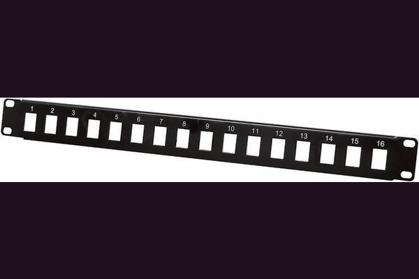 Panneau de brassage 19" 1U 16 ports UTP keystone