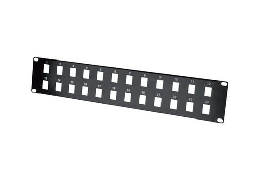Panneau de brassage 19" 2U 24 ports UTP keystone