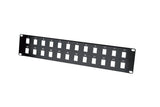 Panneau de brassage 19" 2U 24 ports UTP keystone