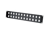 Panneau de brassage 19" 2U 24 ports UTP keystone