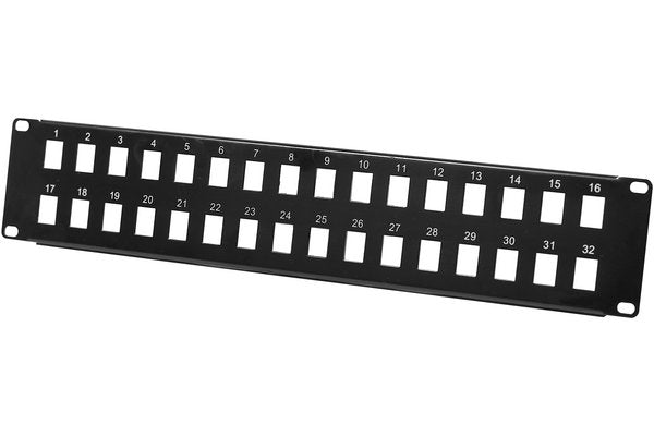 Panneau de brassage 19" 2U 32 ports UTP keystone