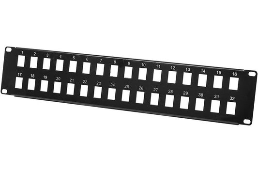 Panneau de brassage 19" 2U 32 ports UTP keystone
