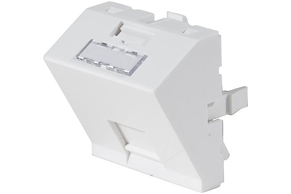 Plastron 45x45 incliné 30° pour 1 port RJ45 keystone