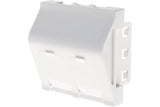 Plastron 45x45 incliné 30° pour 2 ports RJ45 keystone