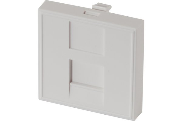 Plastron 45X45 droit pour 1 port RJ45 keystone