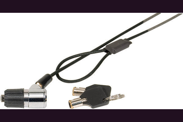 Antivol à clé Eco pour sécuriser1 appareil à encoche K-Lock - 1,80m
