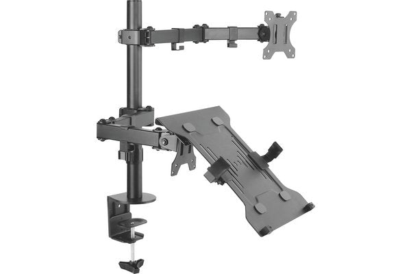 Colonne articulée double support pc portable + écran 13"-32"