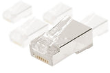 Connecteur à sertir 8P8C RJ45 CAT5e STP peigne séparé pour monobrin - lot de 10