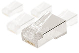 Connecteur à sertir 8P8C RJ45 CAT6 STP peigne séparé pour monobrin - lot de 10