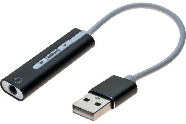 Carte son USB-A sortie-entrée Audio Stéréo Uni-Jack 3.5 mm