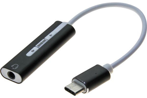 Carte son USB-C sortie-entrée Audio Stéréo Uni-Jack 3.5 mm