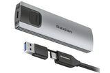 DEXLAN Boîtier USB-C/A 10G pour tout disque SSD M.2 SATA/PCIe NVMe