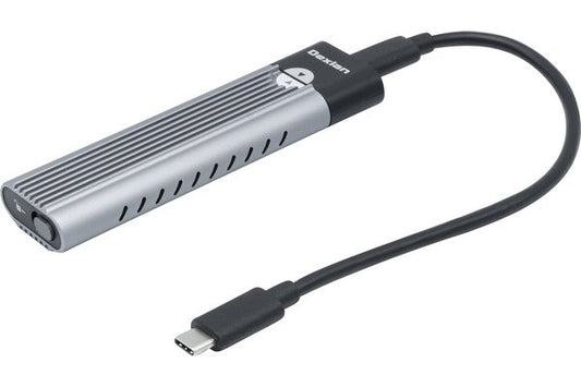 DEXLAN Boîtier Alu USB-C 10Gbps SSD M.2 NVMe ou SATA  sans outil