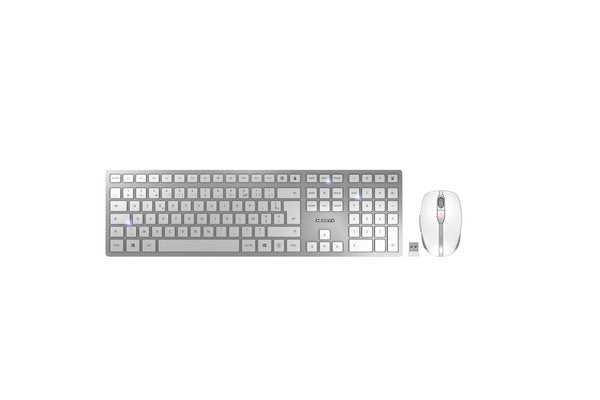 CHERRY Pack clavier & souris DW 9100 sans fil blanc/argent