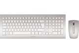 CHERRY Pack clavier & souris DW 8000 Sans fil Argent/Blanc