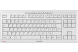 CHERRY Clavier Stream Keyboard TKL compact USB blanc grisé
