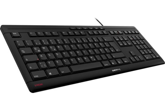 CHERRY Clavier STREAM KEYBOARD USB noir QWERTZ (DE)