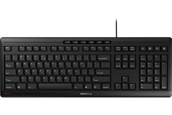 CHERRY Clavier STREAM KEYBOARD USB noir QWERTY (US)