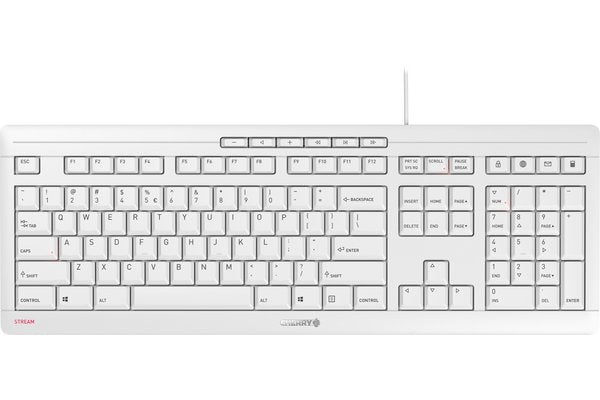 CHERRY Clavier STREAM KEYBOARD USB gris QWERTY (US)