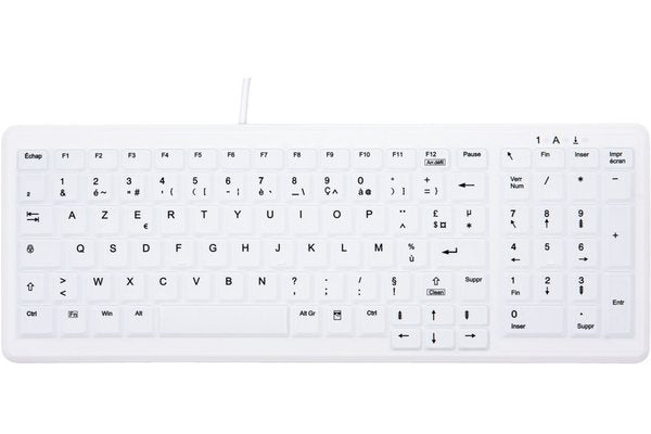 CHERRY Clavier AK-C7000 USB IP65 blanc (FR)