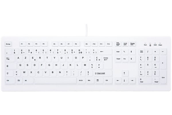 CHERRY Clavier AK-C8100 USB IP65 blanc (FR)