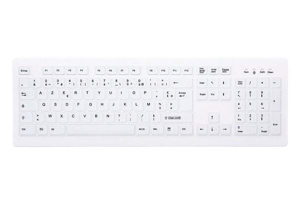 CHERRY Clavier AK-C8100 sans fil IP65 blanc (FR)