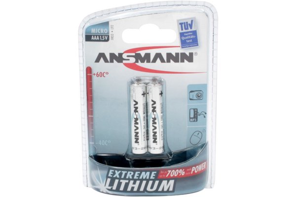ANSMANN Piles lithium 5021013 FR03 / AAA blister de 2