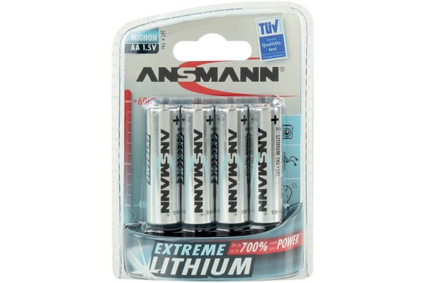 ANSMANN Piles lithium 1512-0002 FR06 / AA blister de 4