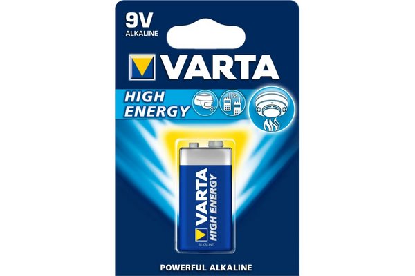 VARTA Piles alcalines 4922121411 6LR61 / E blister de 1