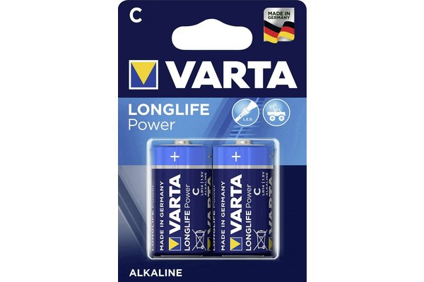 VARTA Piles alcalines 04914121412 LR14 / C blister de 2