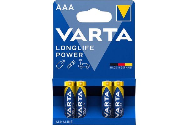 VARTA Piles alcalines 04903121414 LR03 / AAA blister de 4