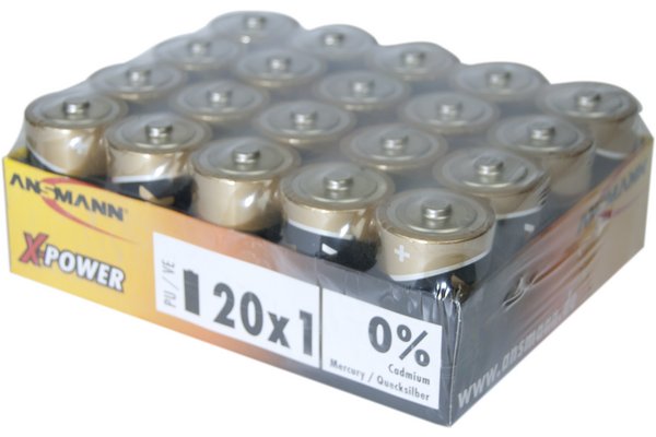 ANSMANN Piles alcalines industrielles 5015701 LR20 / D colisage de 20