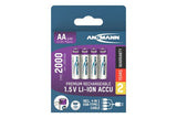 ANSMANN Accu lithium AA, 4 pièces, rechargeables Type-C, 1,5 V