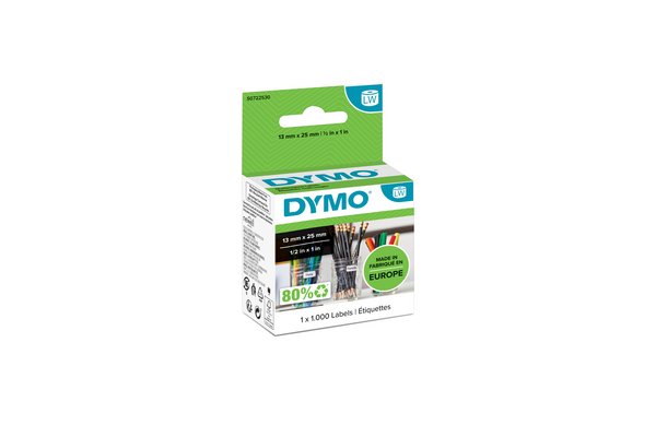 Rouleau dymo 1000 etiquettes 24x12 mm pour labelwriter