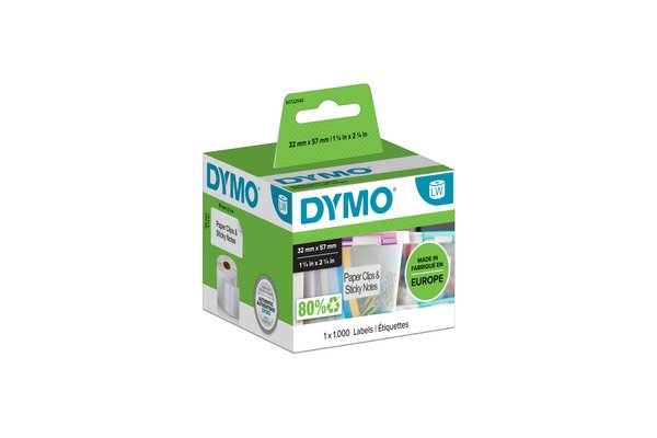 Rouleau dymo 1000 etiquettes 57x32 mm pour labelwriter