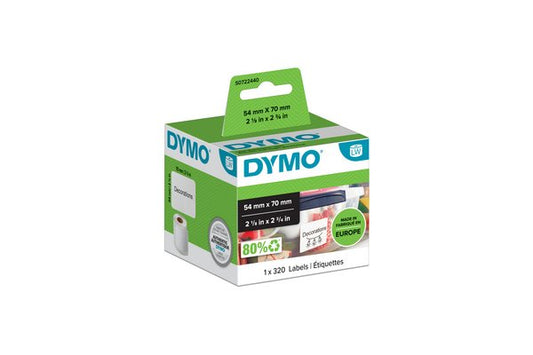 Rouleau dymo 320 etiquettes disket 54x70MM pour labelwriter