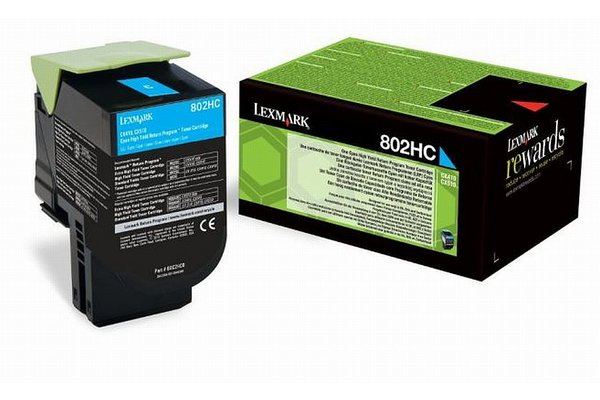 Toner LEXMARK 80C2HCE 802HCE - Cyan