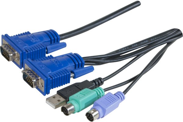 Dexlan cordon combo kvm VGA+USB - 1,8m