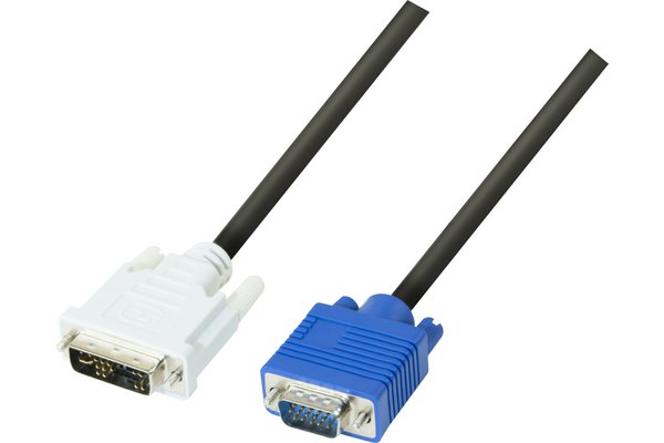 Cordon dvi-a/vga HD15M Single Link - 3 m
