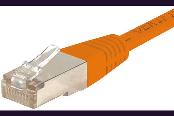 Cordon RJ45 catégorie 6 F/UTP orange - 0,5 m