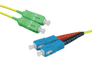 Jarretière optique duplex monomode OS2 9/125 SC-APC/SC-UPC jaune - 5 m