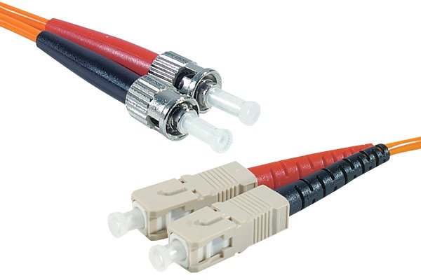 Jarretière optique duplex HD multi OM2 50/125 ST-UPC/ST-UPC orange - 1 m