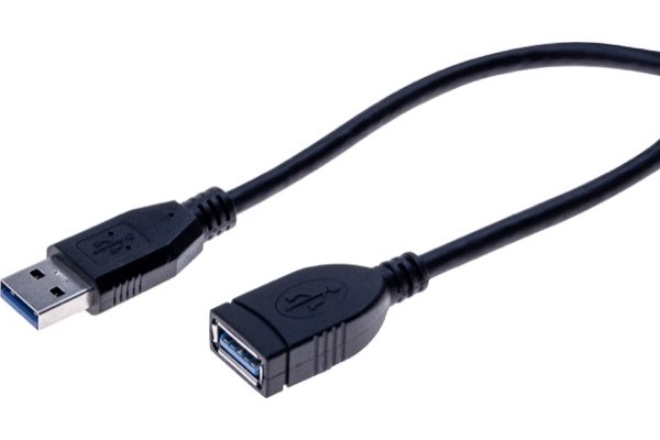 Rallonge éco USB  3.0 type A / A noire - 0,5 m
