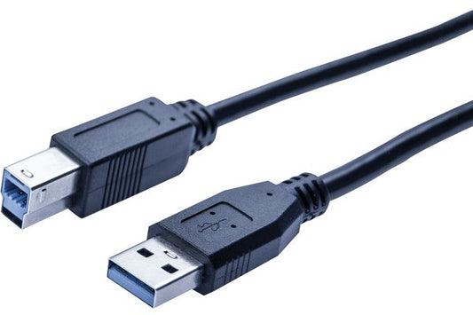 Cordon USB 3.0 type A / B noir - 3,0 m