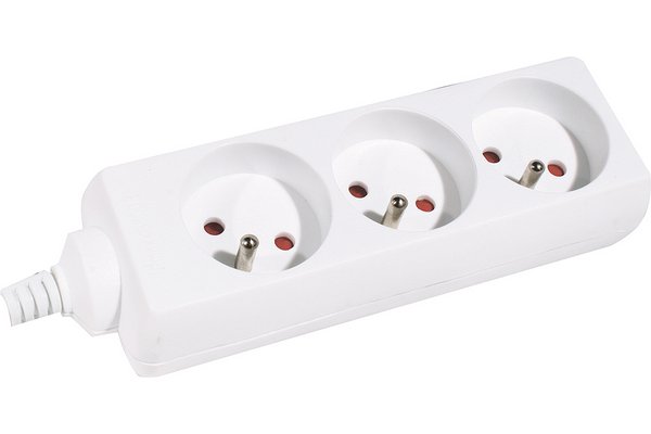 DEXLAN Multiprise 5 prises avec interrupteur blanche - 1,5 m